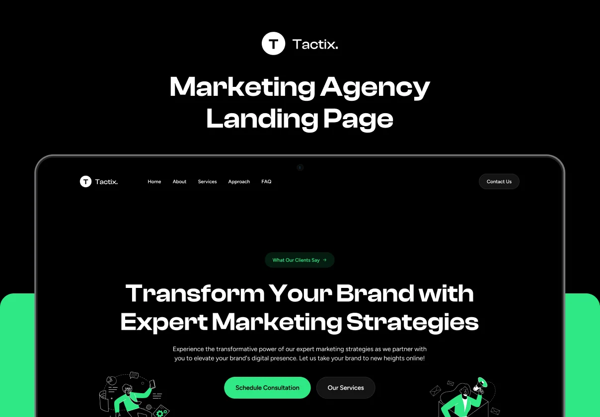 Marketing Agency Landing Page — Tactix