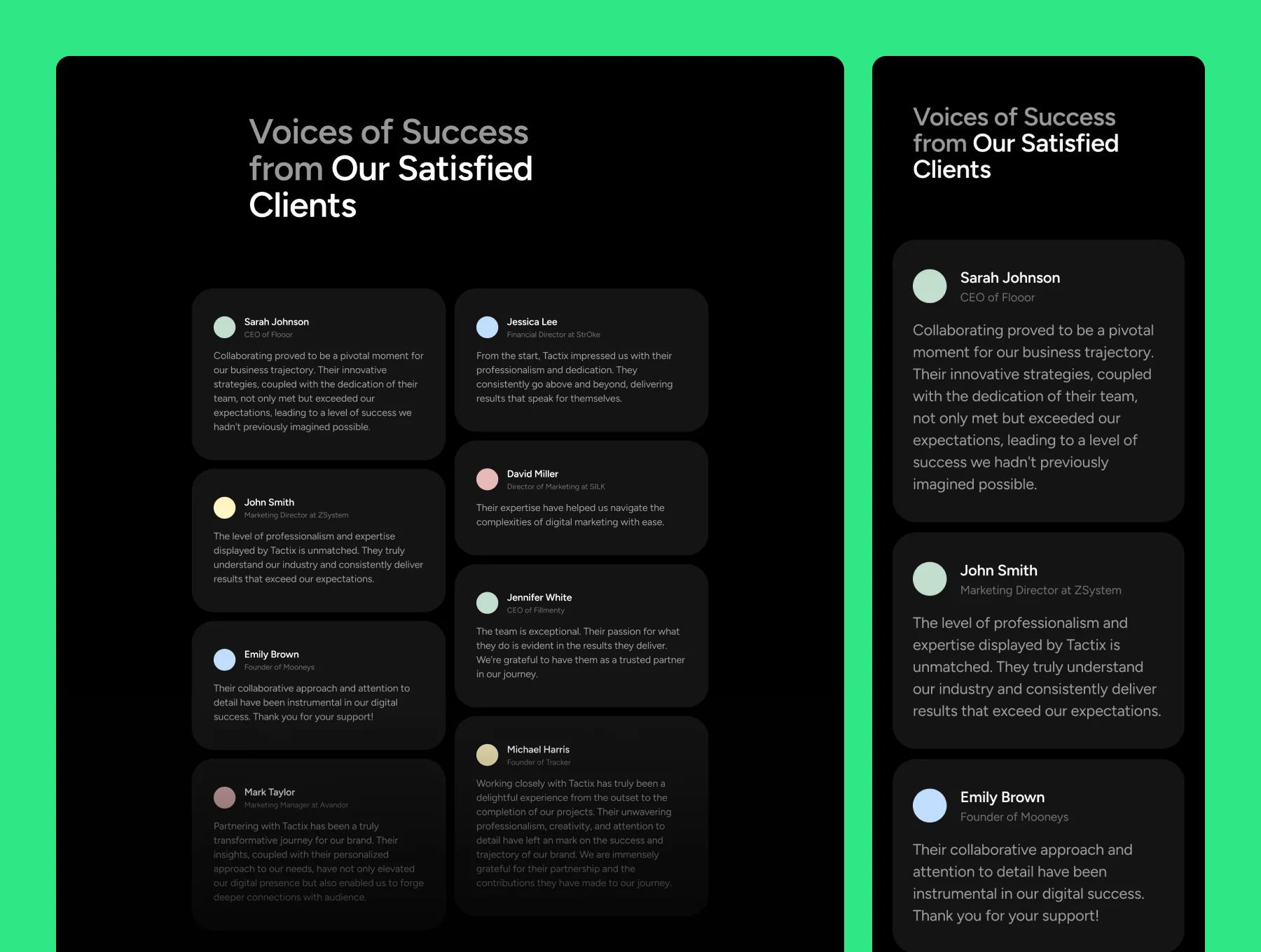 Marketing Agency Landing Page — Tactix 4