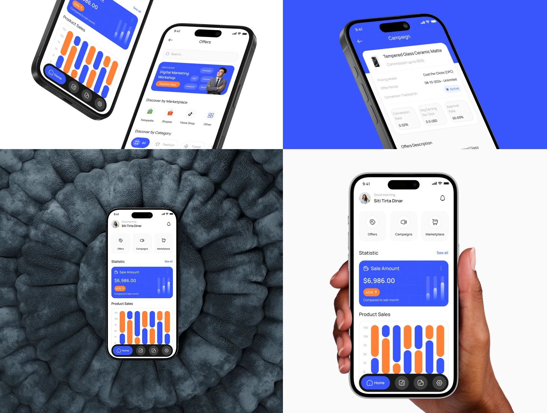Marketing Mobile App UI Kit 7