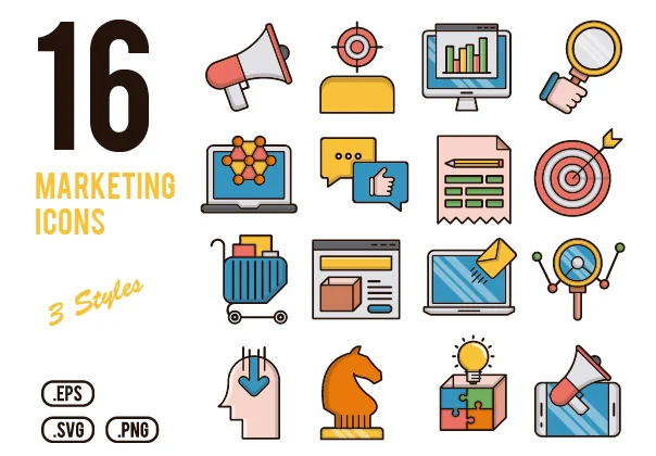 16 Marketing Icons