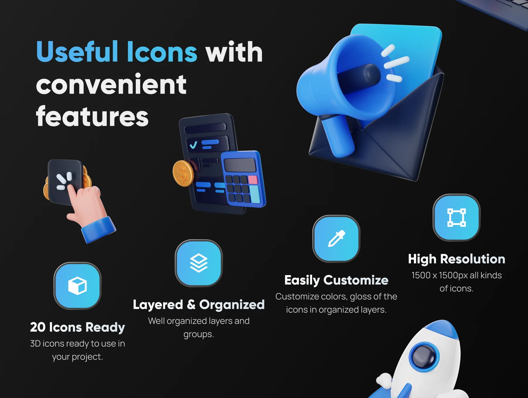 Marketly - SEO & Marketing 3D Icon Set 3