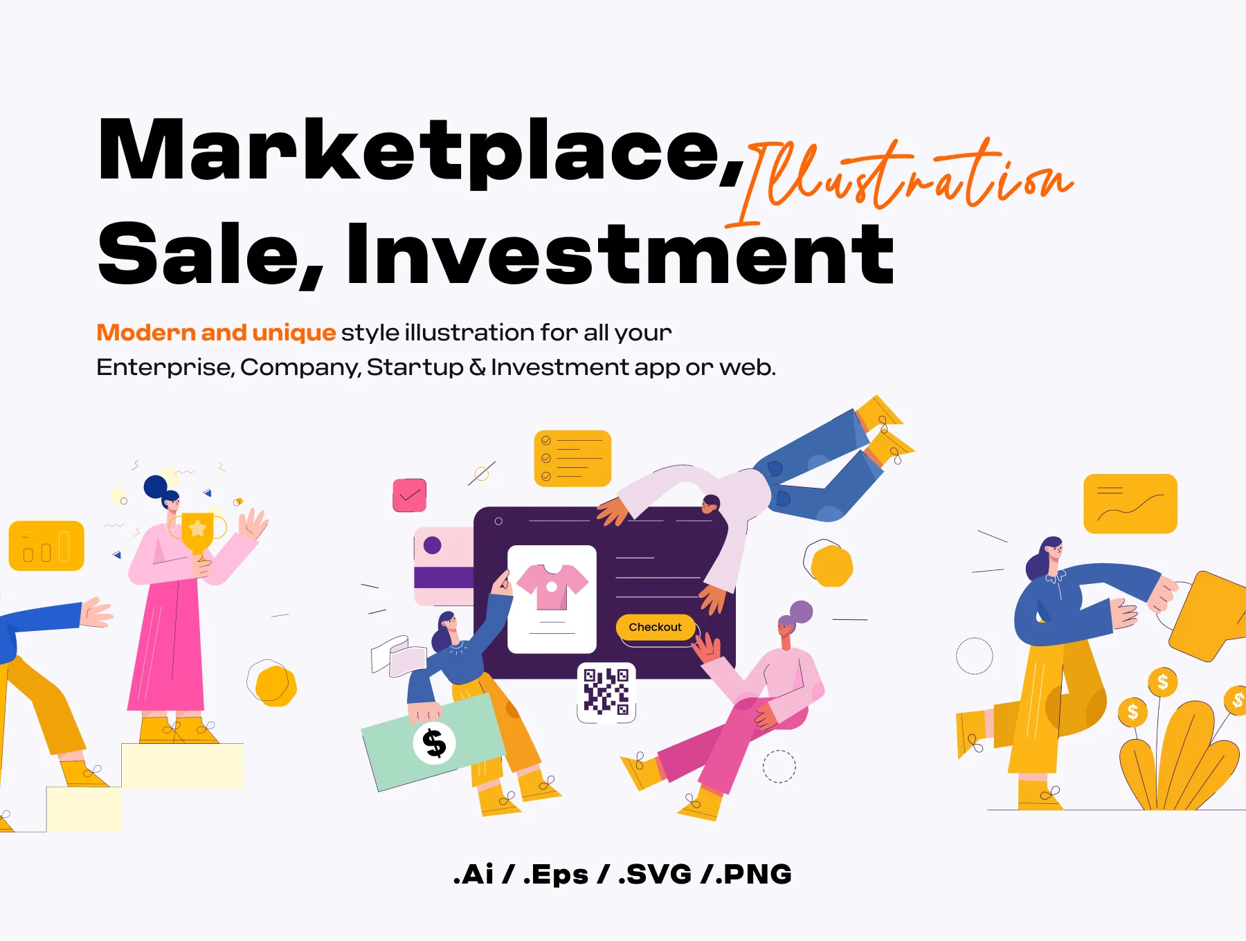 Marketplace,Sale, Investment Illustration