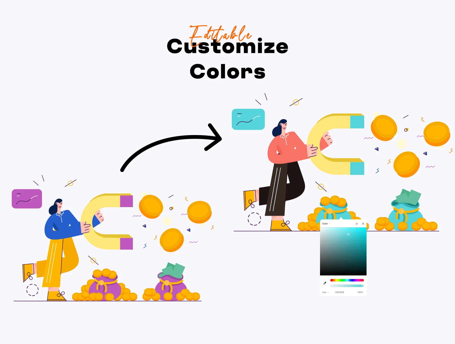 Marketplace,Sale, Investment Illustration 4