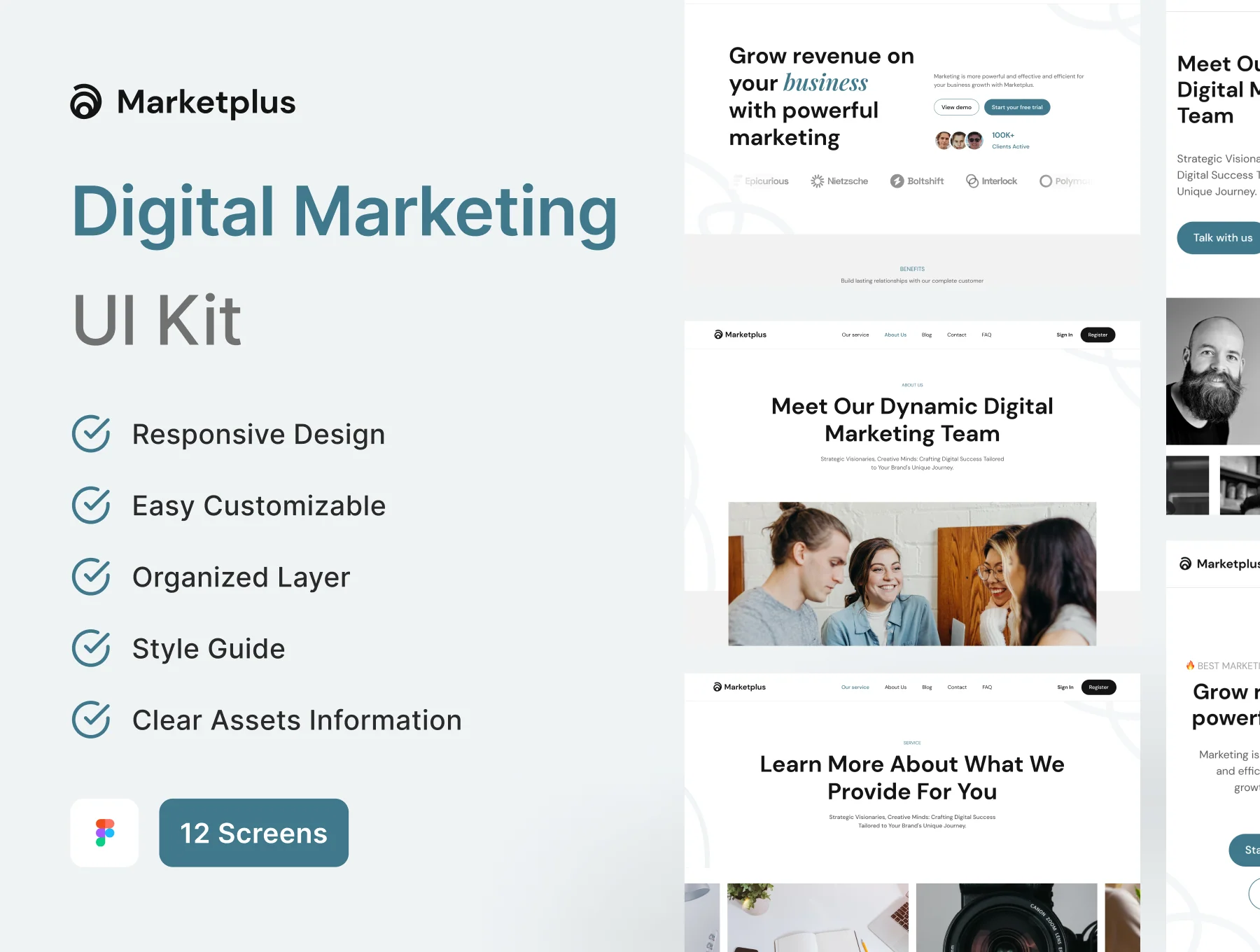 Marketplus - Digital Marketing Website UI Kit