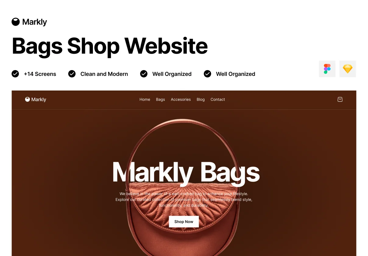Markly - Bags Shop Website