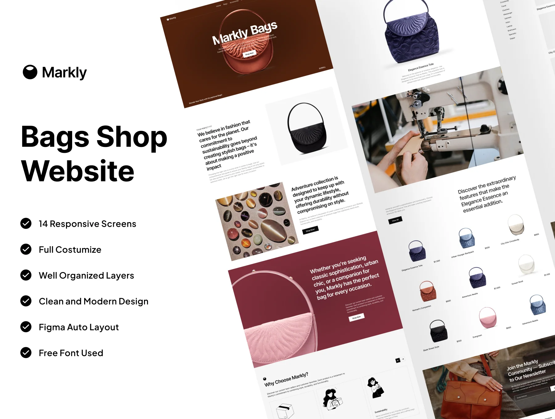 Markly - Bags Shop Website