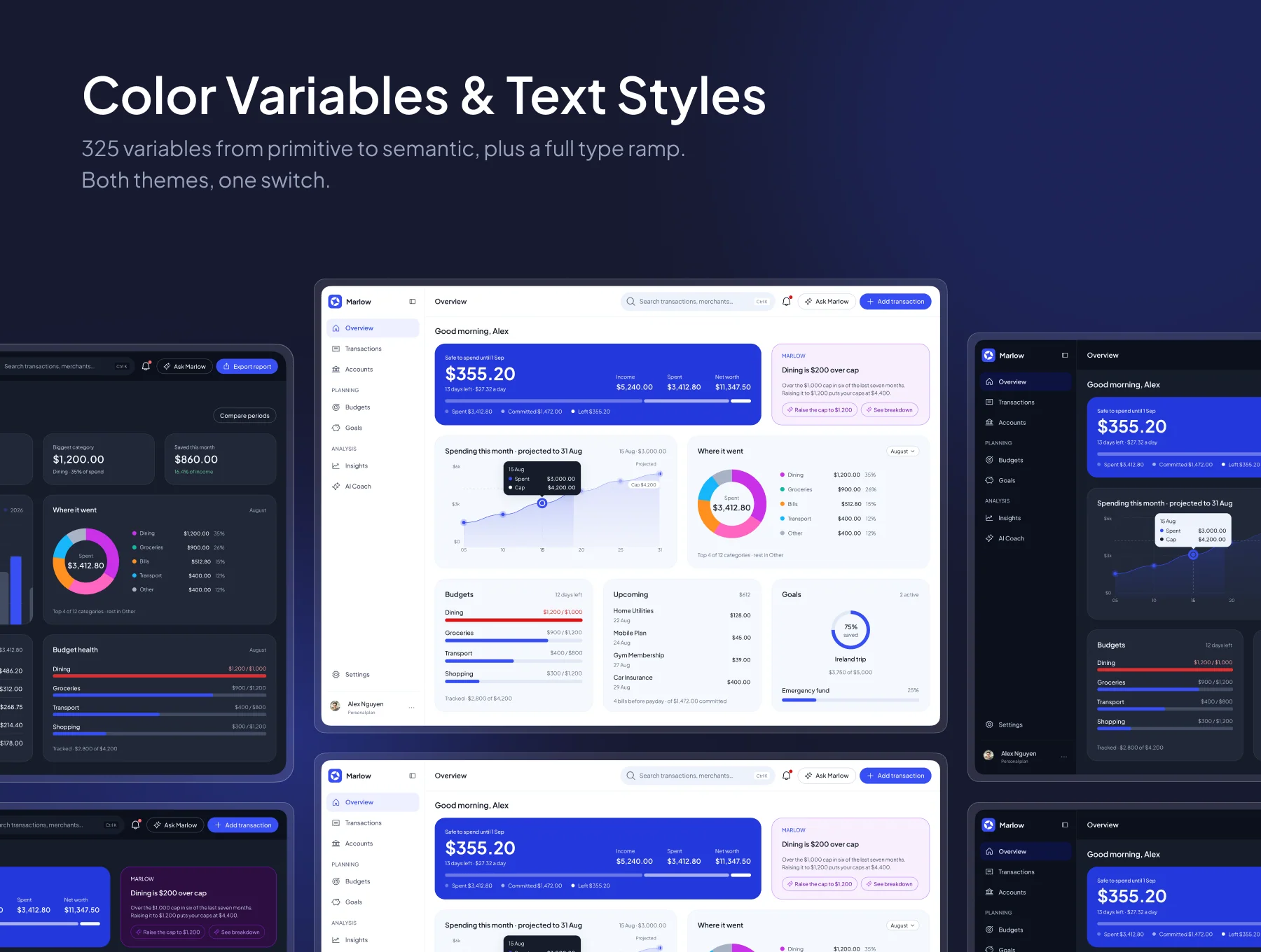 Marlow — AI Money Coach Dashboard UI Kit 3