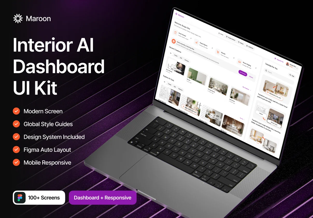 Maroon – Interior AI Dashboard UI Kit