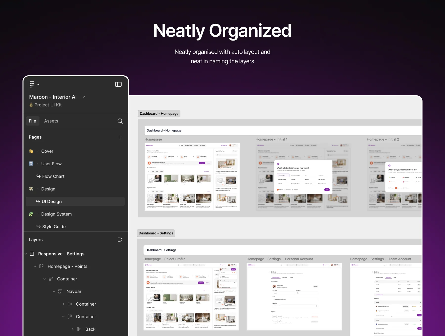 Maroon – Interior AI Dashboard UI Kit 4