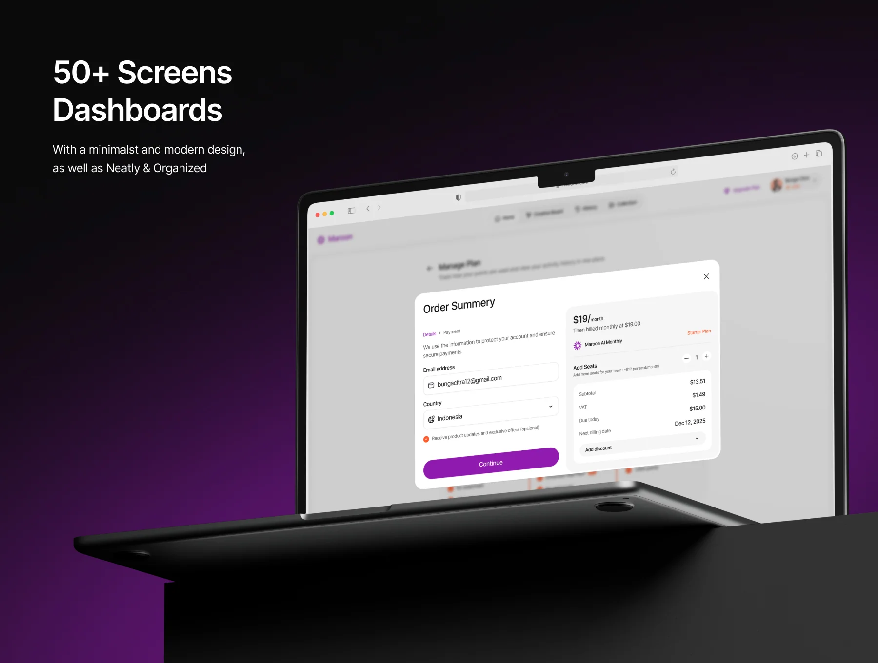 Maroon – Interior AI Dashboard UI Kit 5