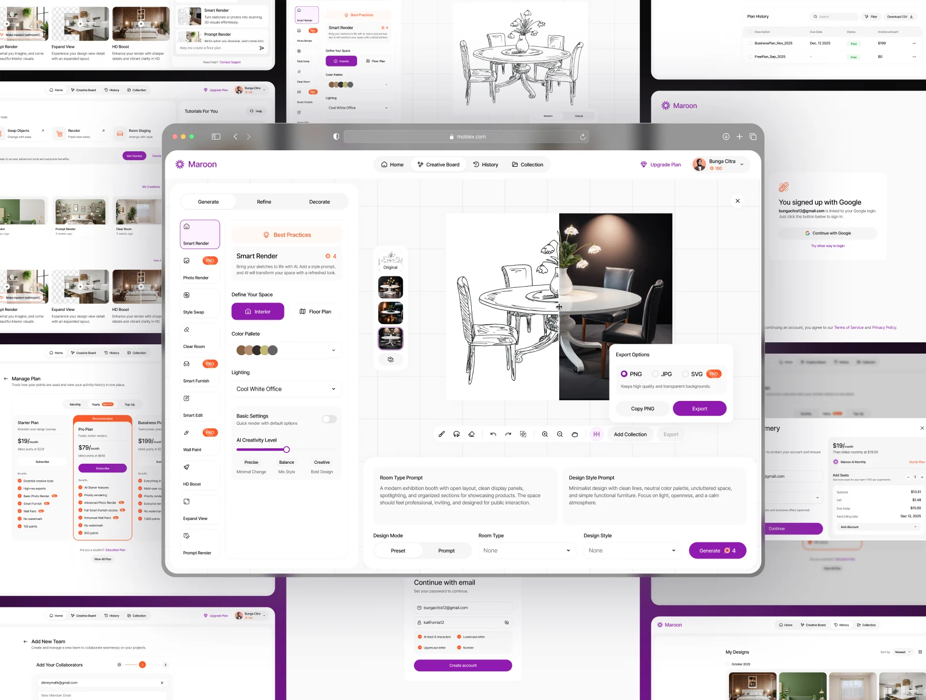 Maroon – Interior AI Dashboard UI Kit 7