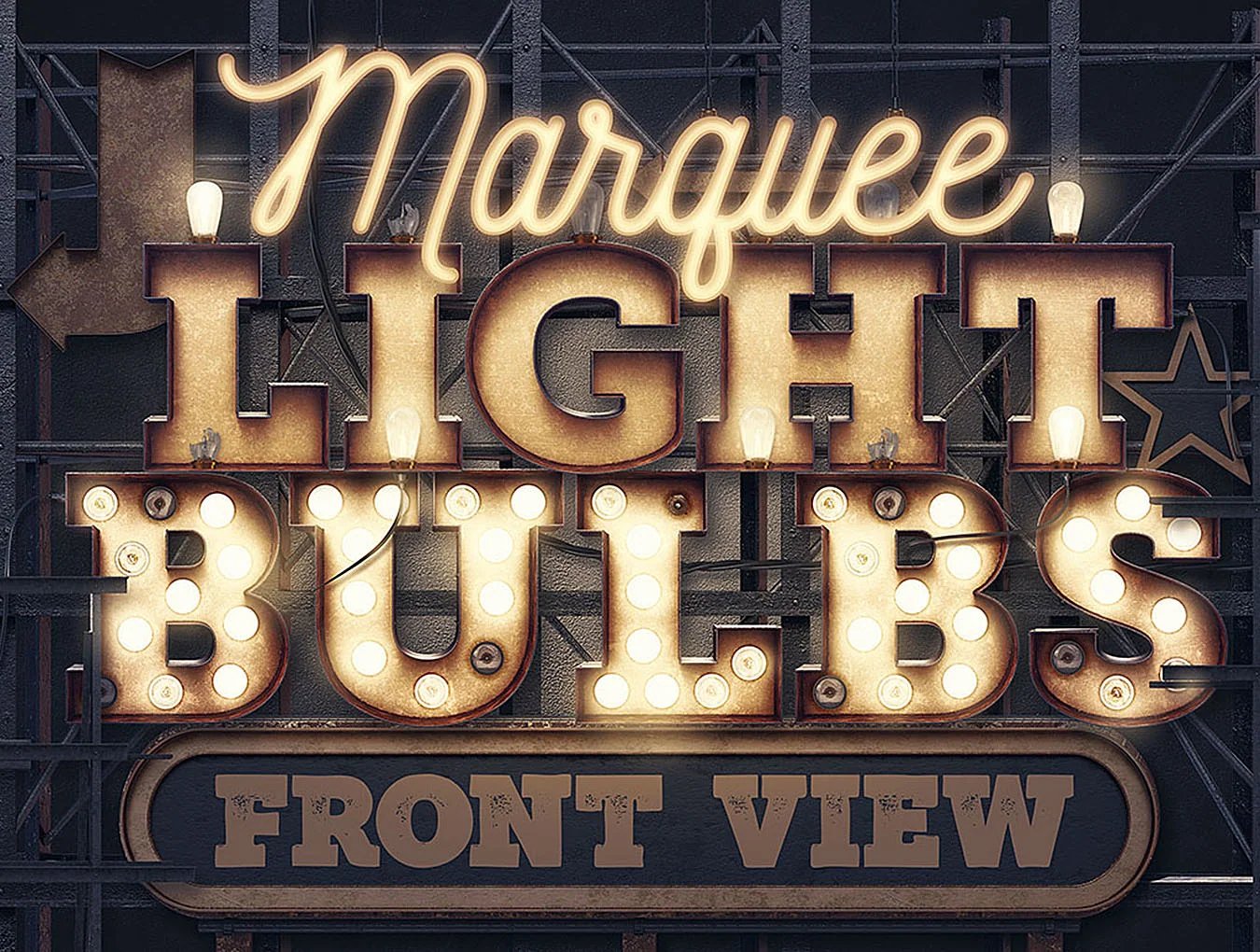 Marquee Light Bulbs Front View