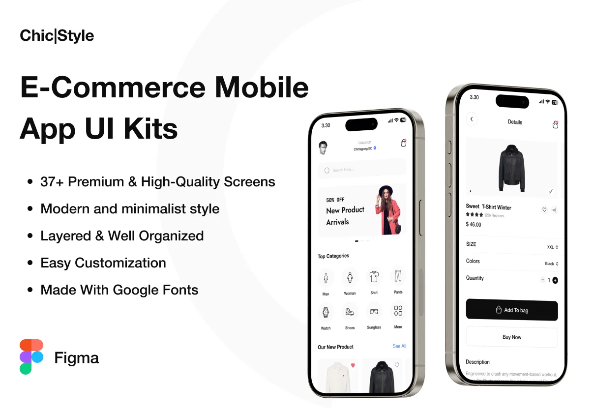 ChicStyle - Ecommerce App UI Kits