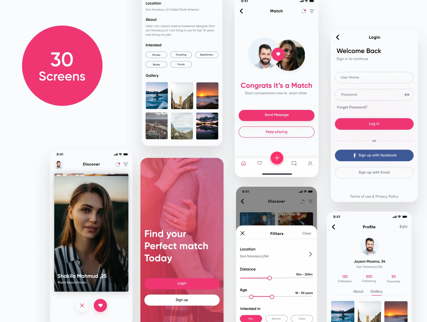Match Dating App IOS UI Kit 4