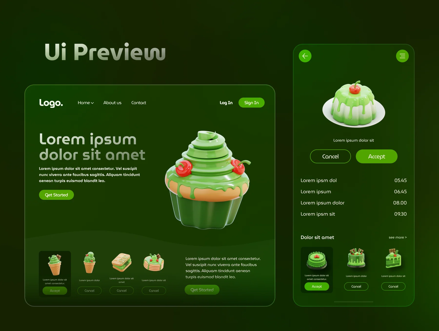 Matcha 3D Icon Set 5
