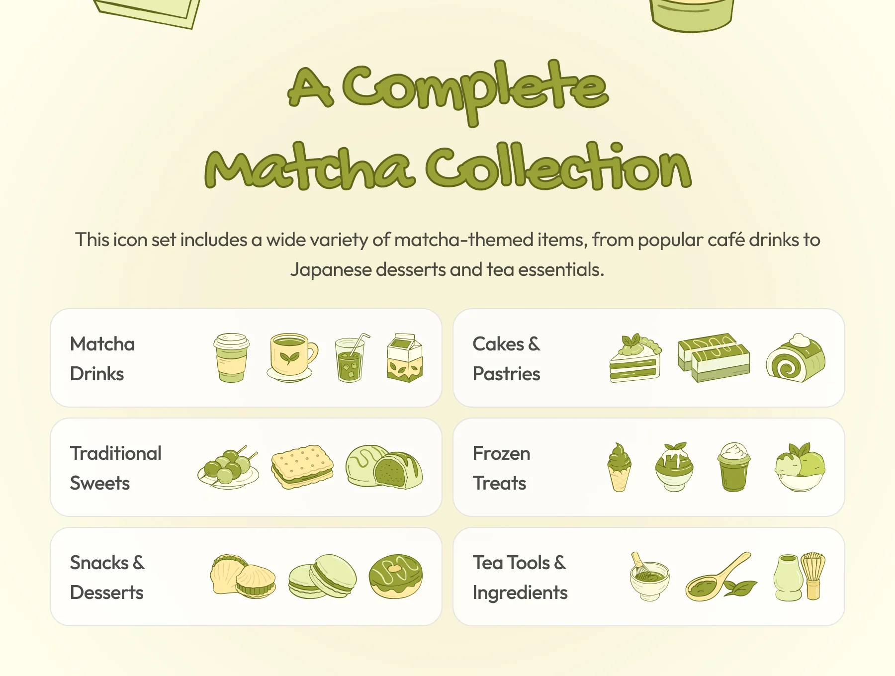 Matcha Food & Drink Illustrations 3