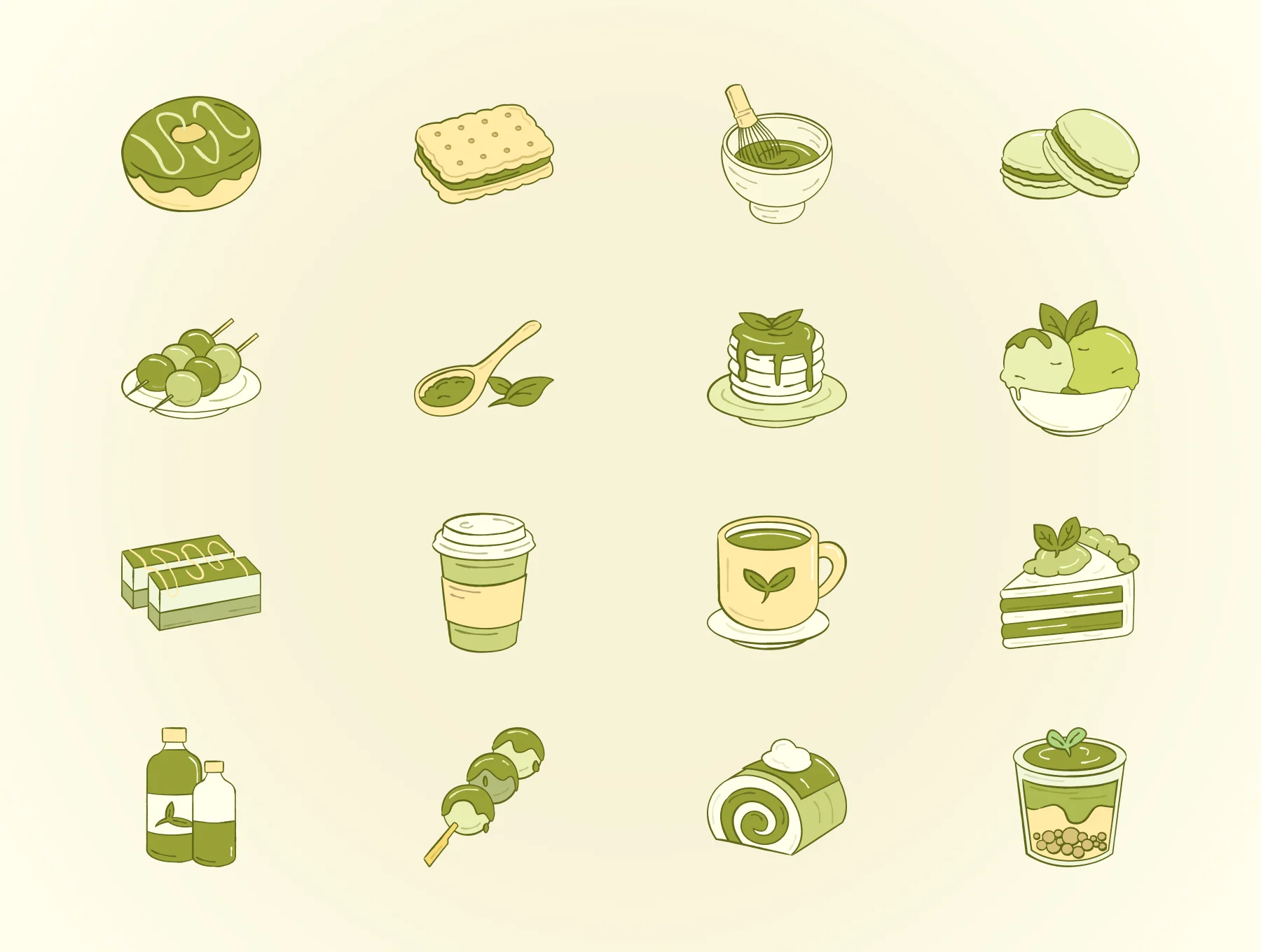 Matcha Food & Drink Illustrations 5