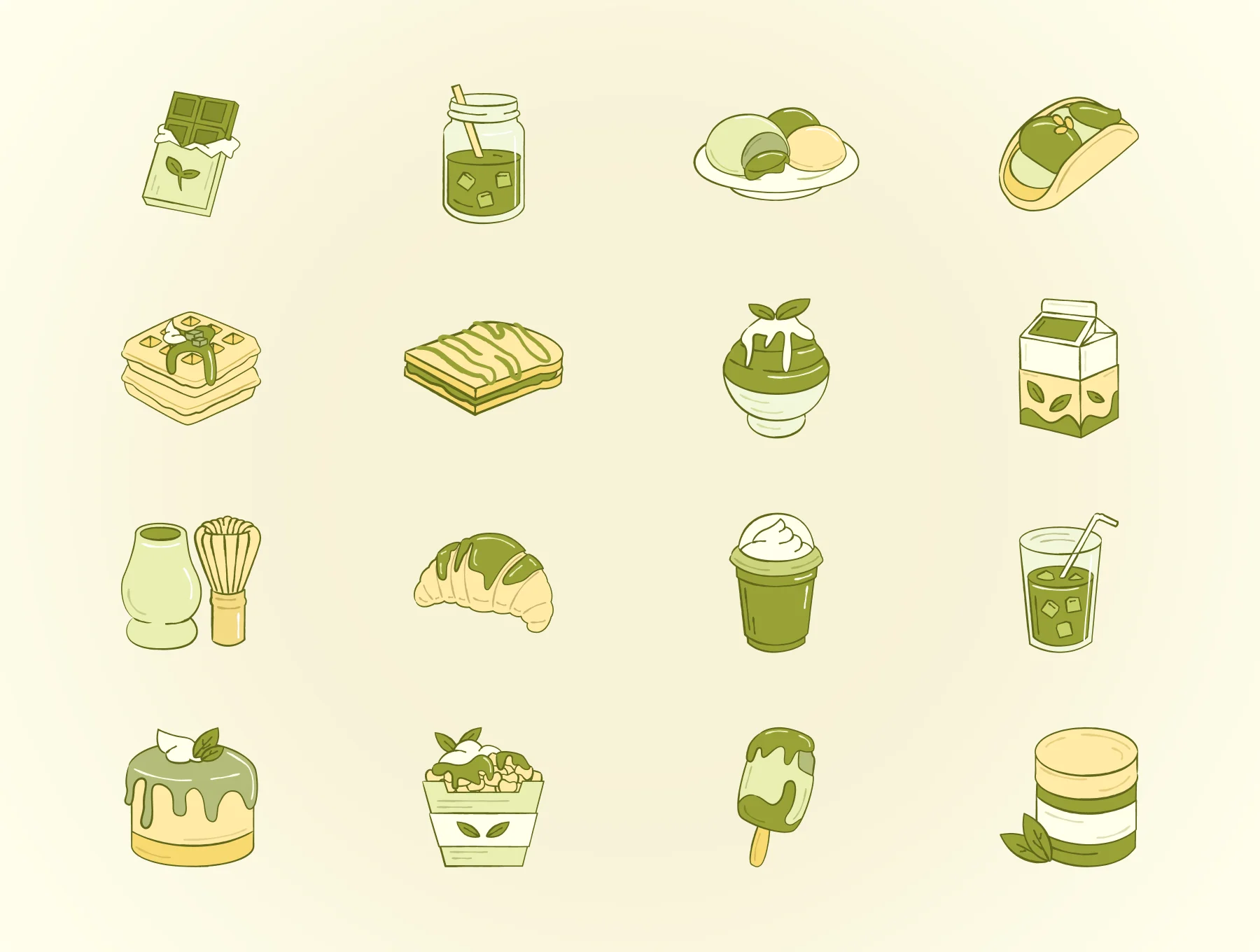 Matcha Food & Drink Illustrations 6
