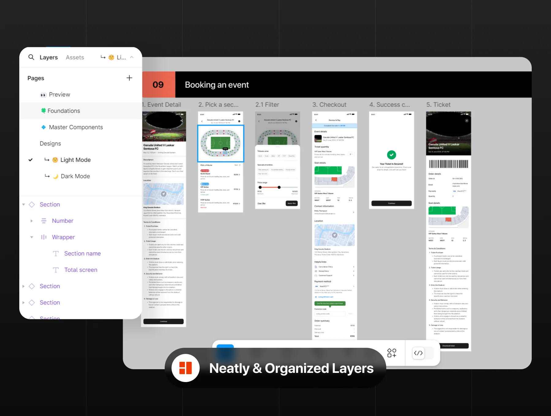 MatchSeat - Ultimate Sport Ticketing App UI KIT 6