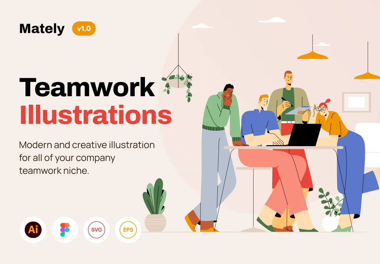 Mately - Teamwork Illustrations