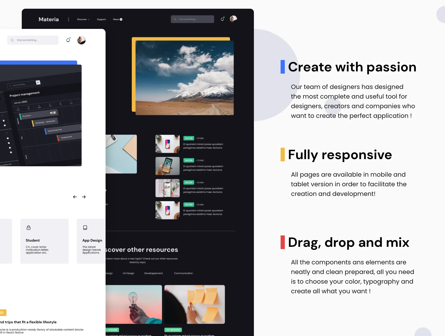 Materia | Ui Kit with Design system 2