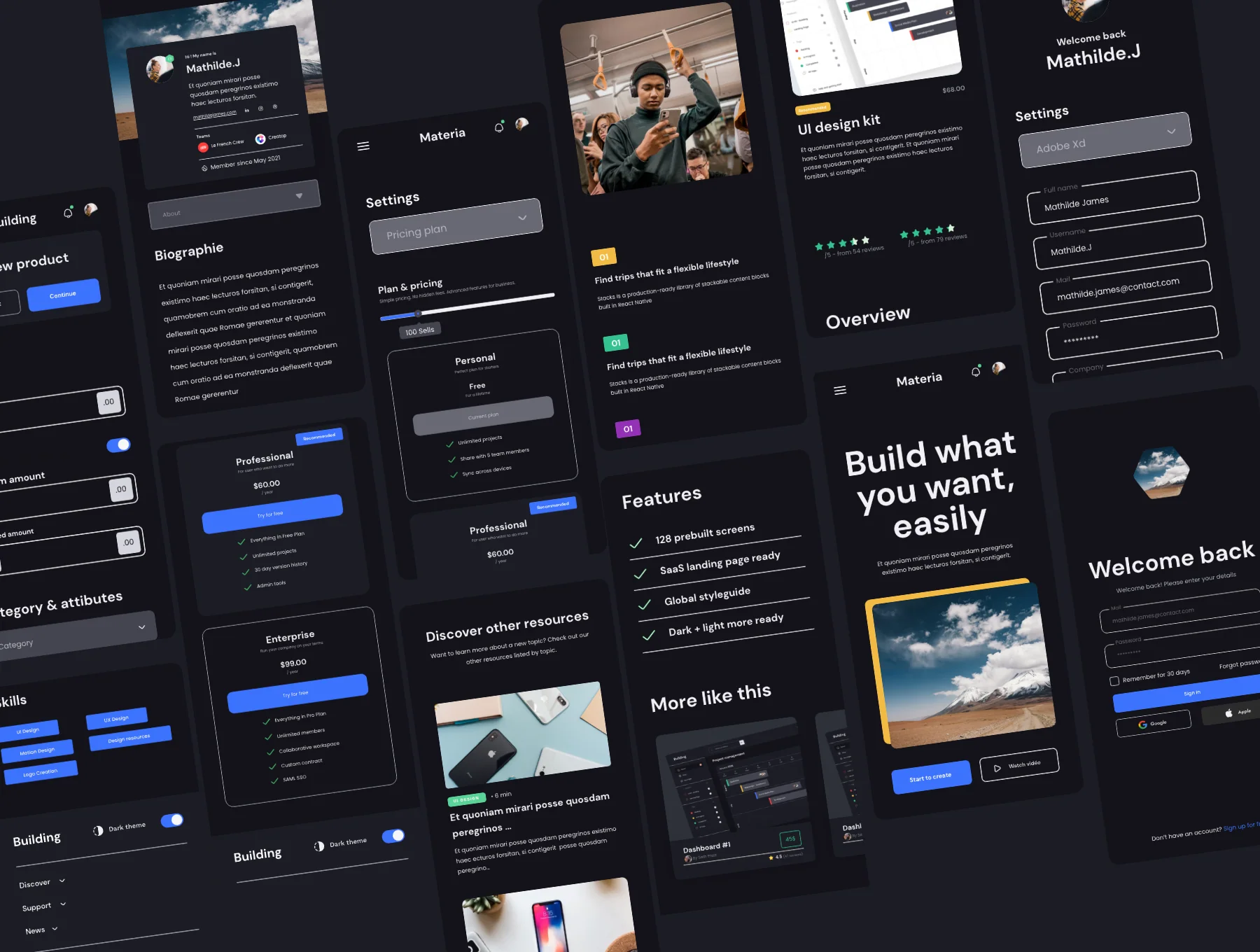 Materia | Ui Kit with Design system 4
