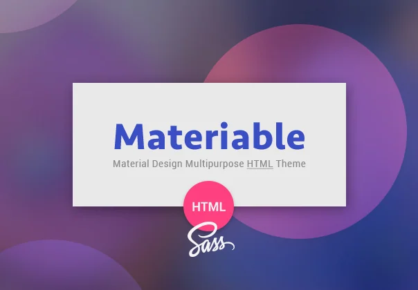 Materiable HTML Template - Material Design