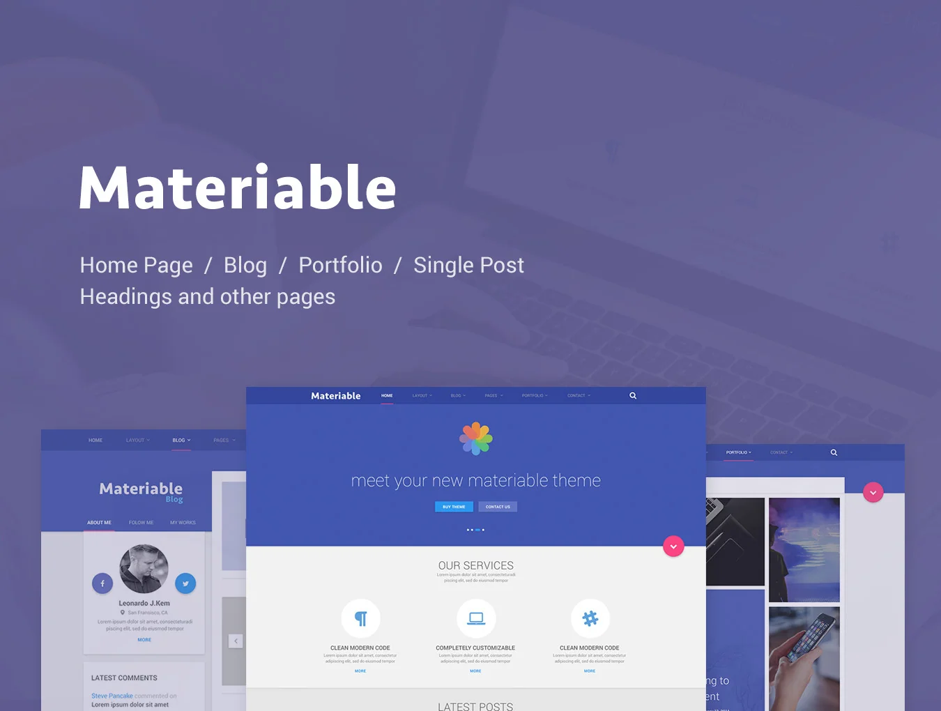 Materiable Web UI Kit - Material Design 6