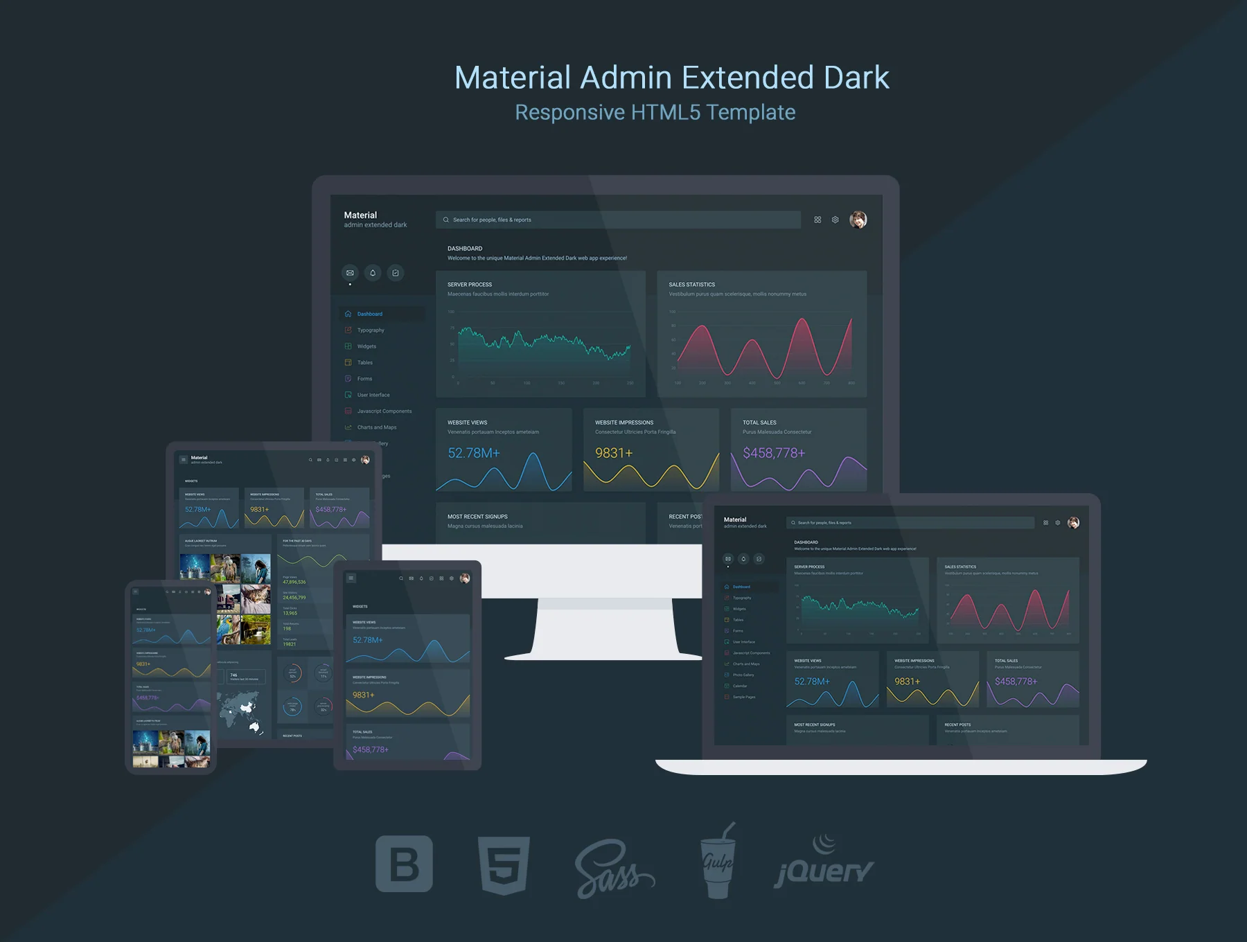 Material Admin Dark Template