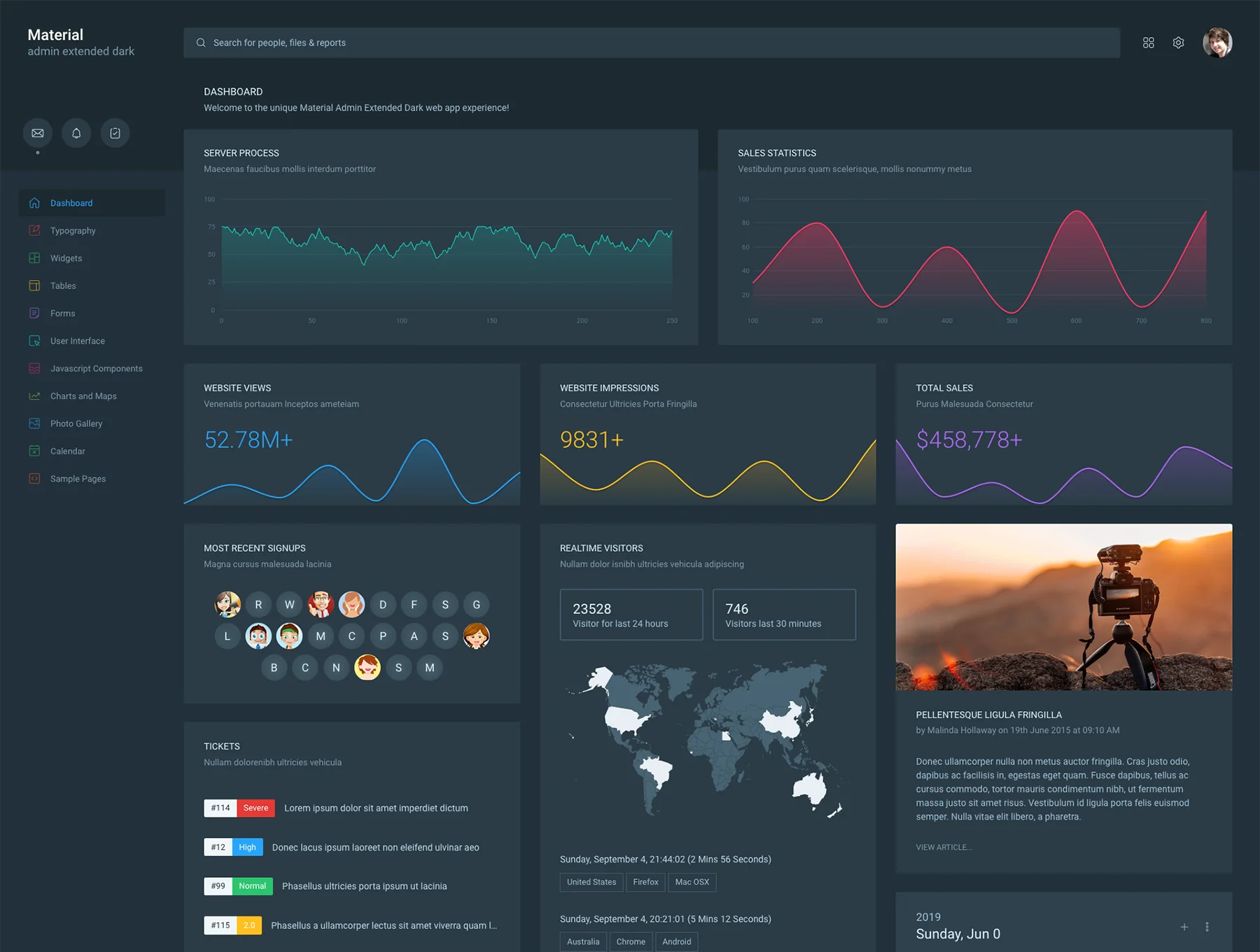 Material Admin Dark Template 2