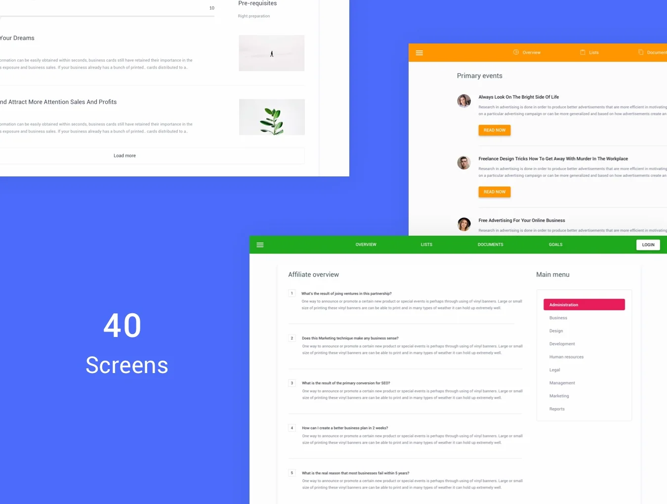 Material Design Dashboards UI Kit 4