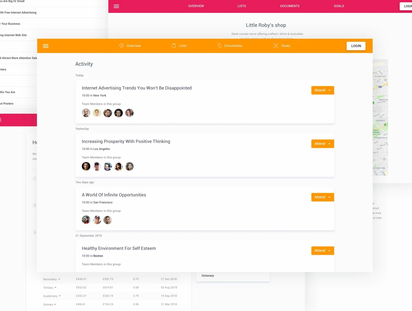 Material Design Dashboards UI Kit 5