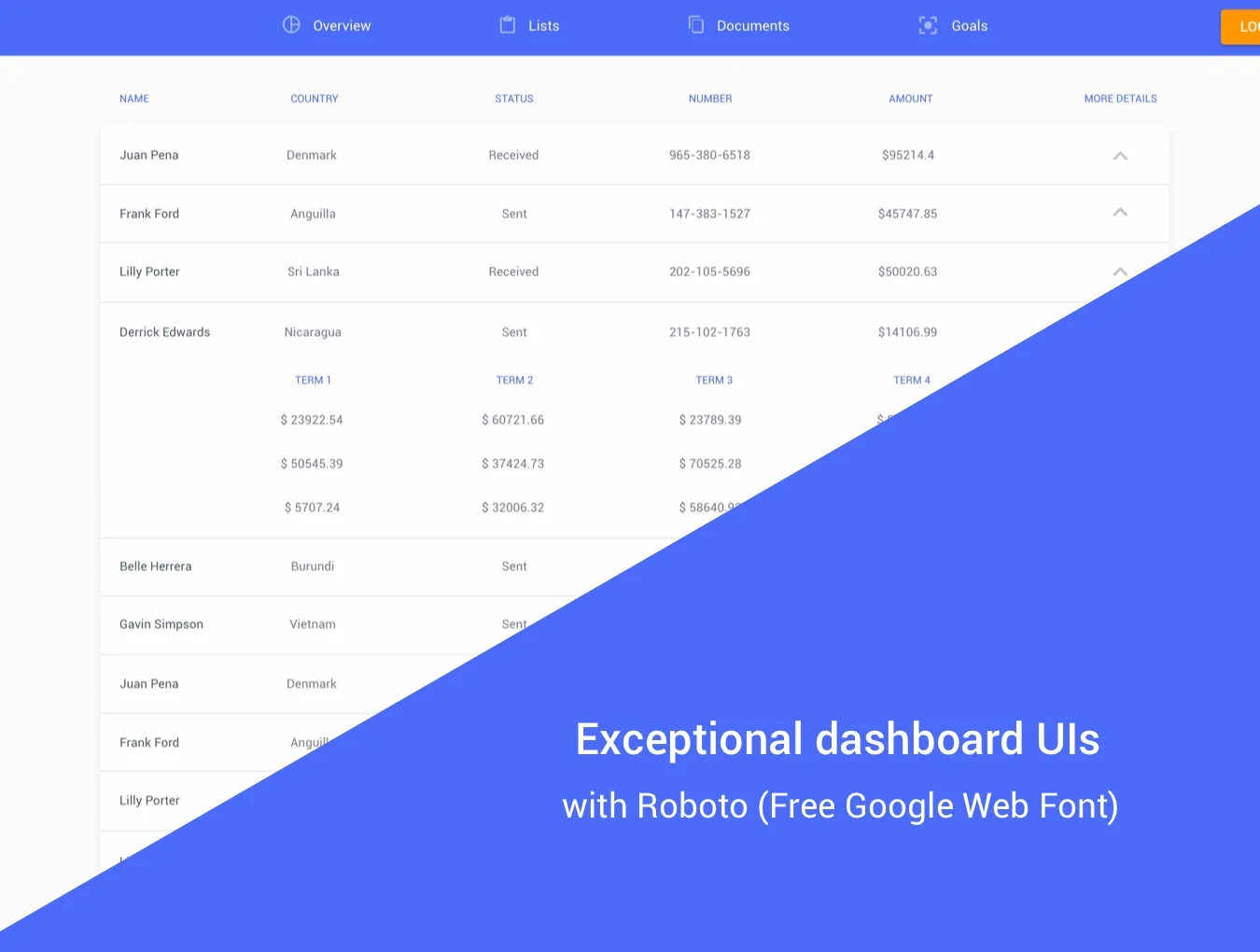 Material Design Dashboards UI Kit 7