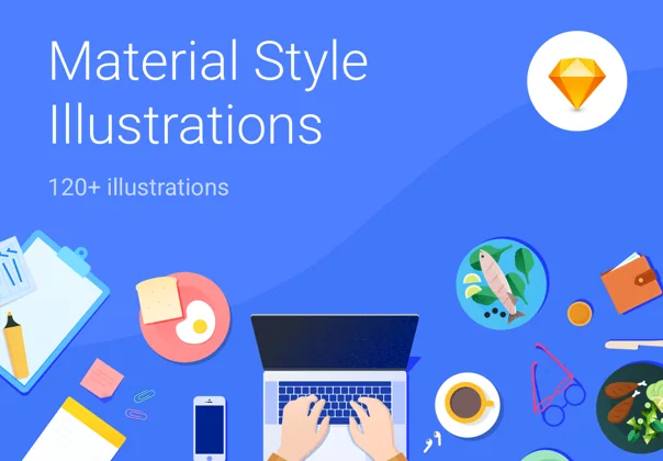 Material Style Illustrations Kit
