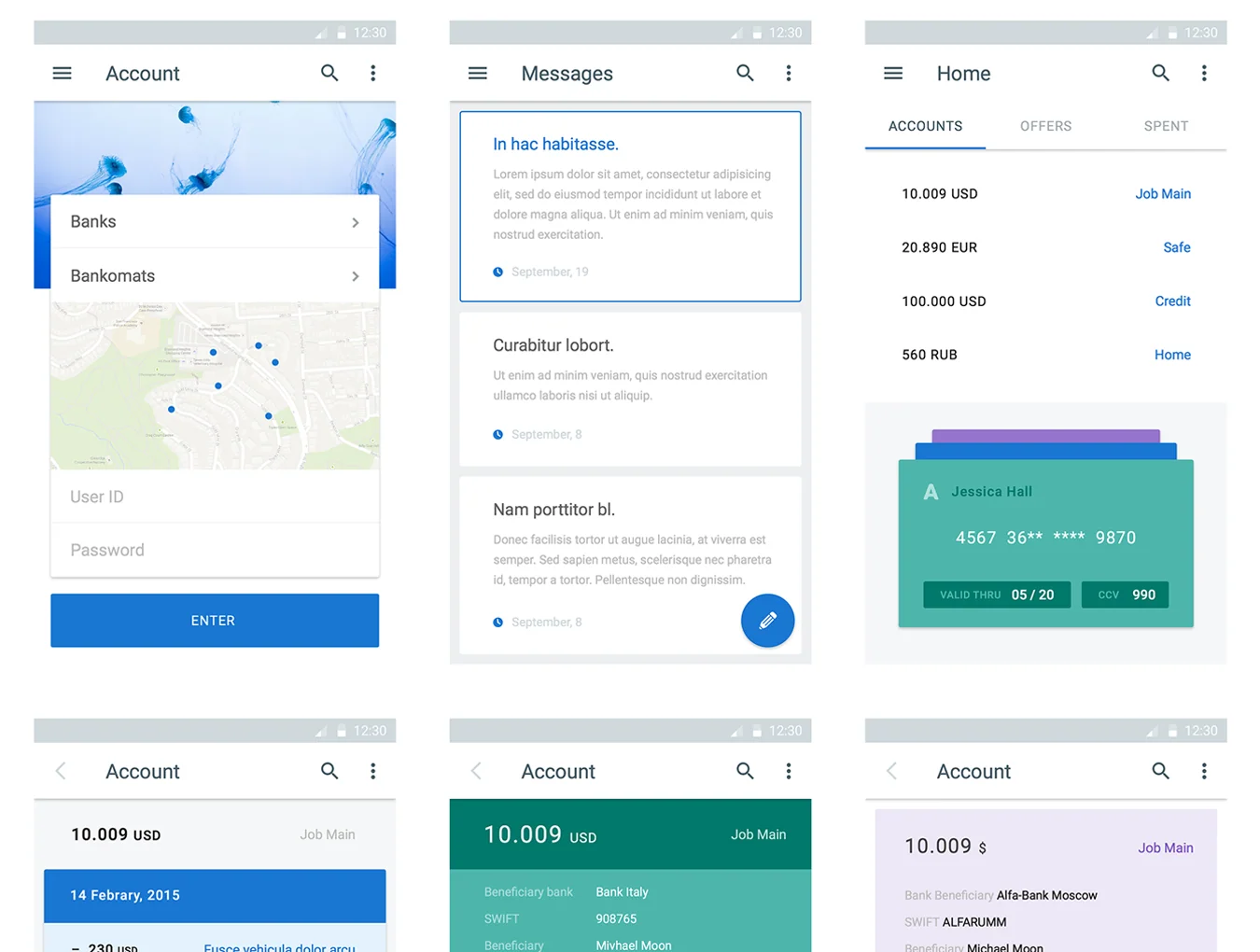 Material UI Kit: Money 2