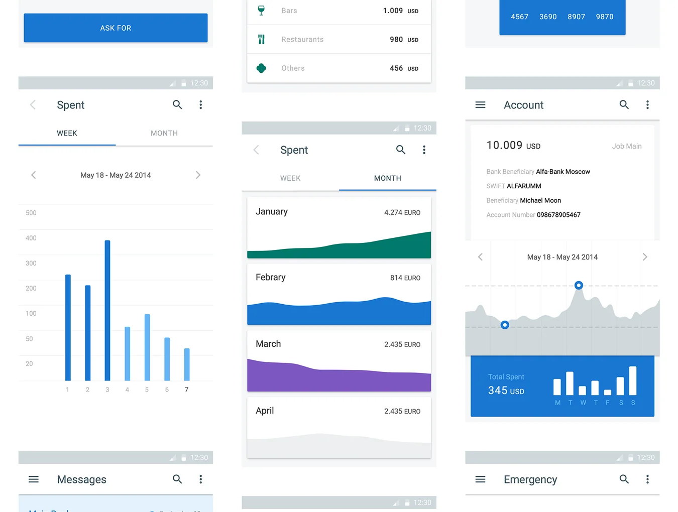 Material UI Kit: Money 7