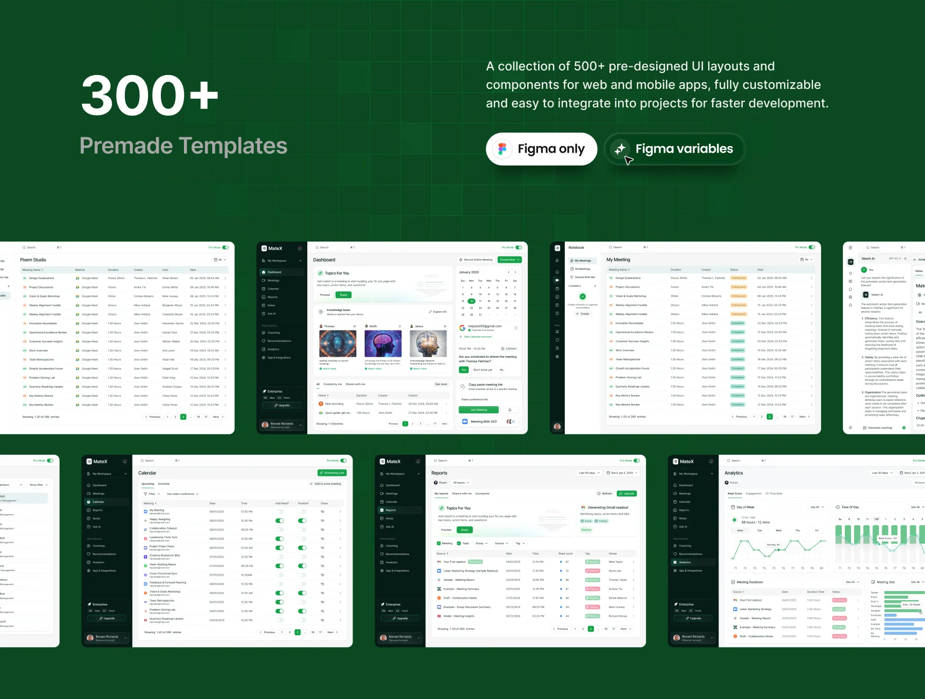 MateX - AI Meeting Assistants UI Kit 4