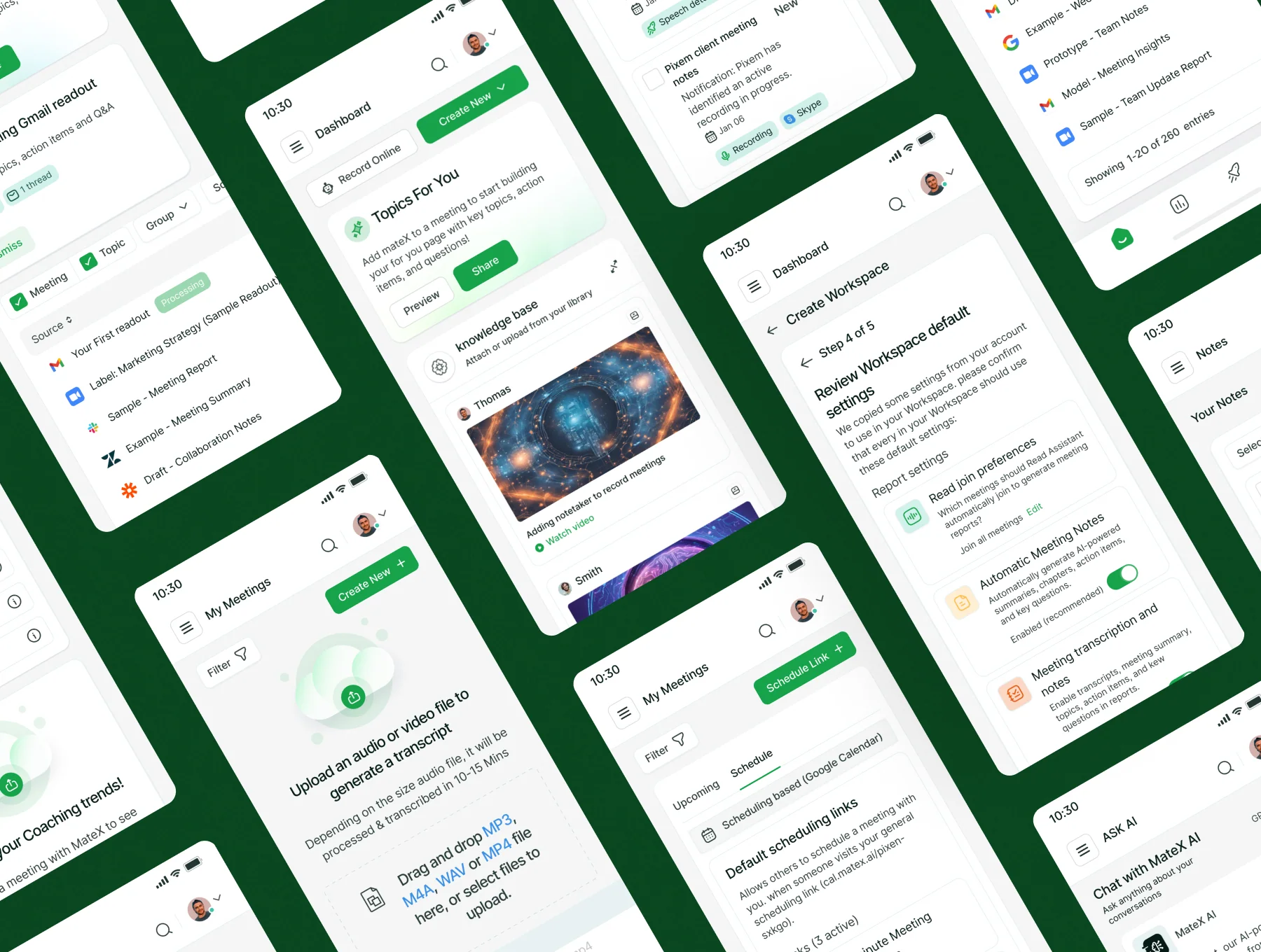 MateX - AI Meeting Assistants UI Kit 5