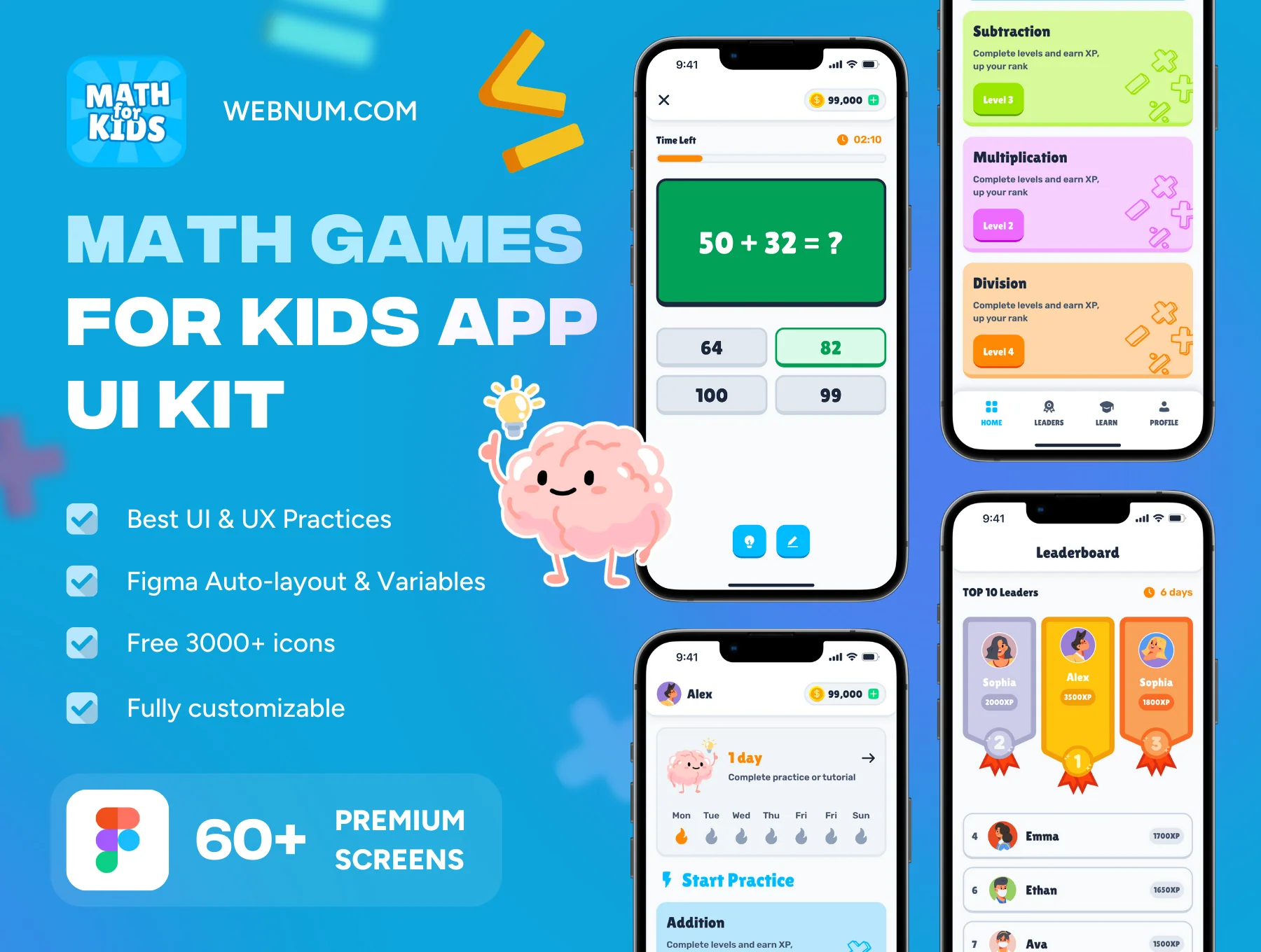 Math For Kids - Math Games For Kids App UI Kit