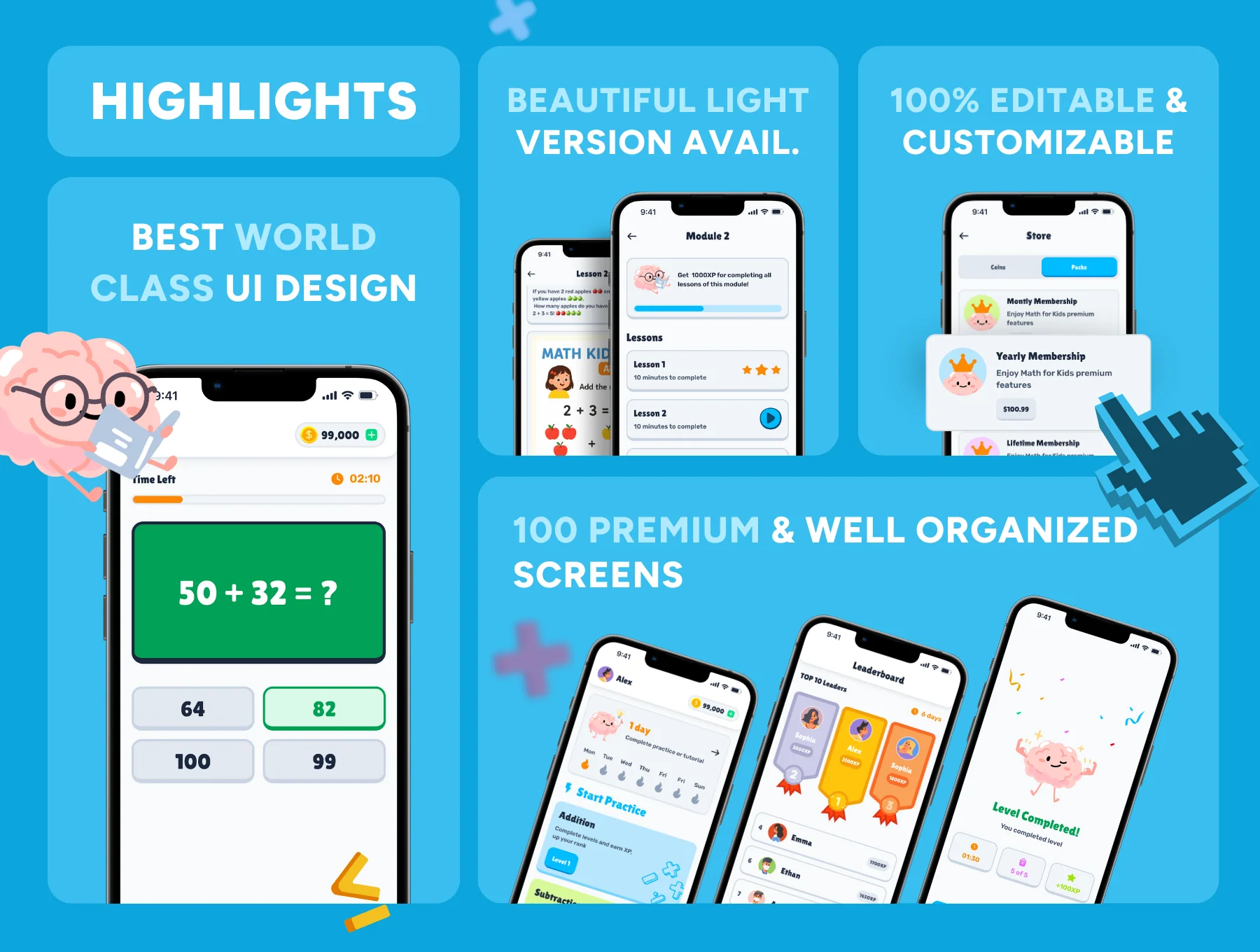 Math For Kids - Math Games For Kids App UI Kit 2