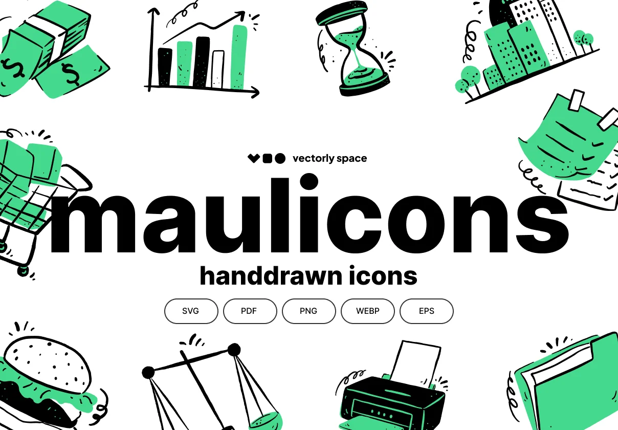 Maulicons Hand-Drawn Icon Pack