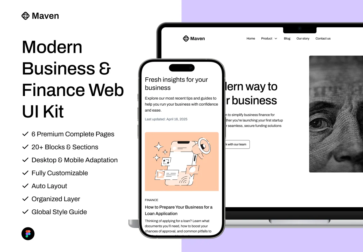 Maven - Modern Business & Finance Web UI Kit