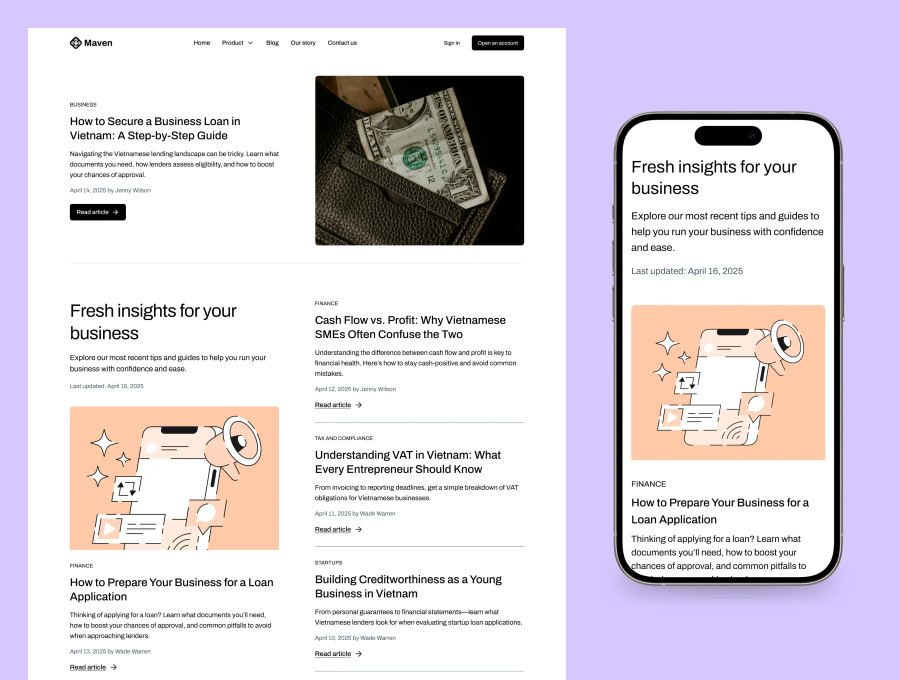 Maven - Modern Business & Finance Web UI Kit 5