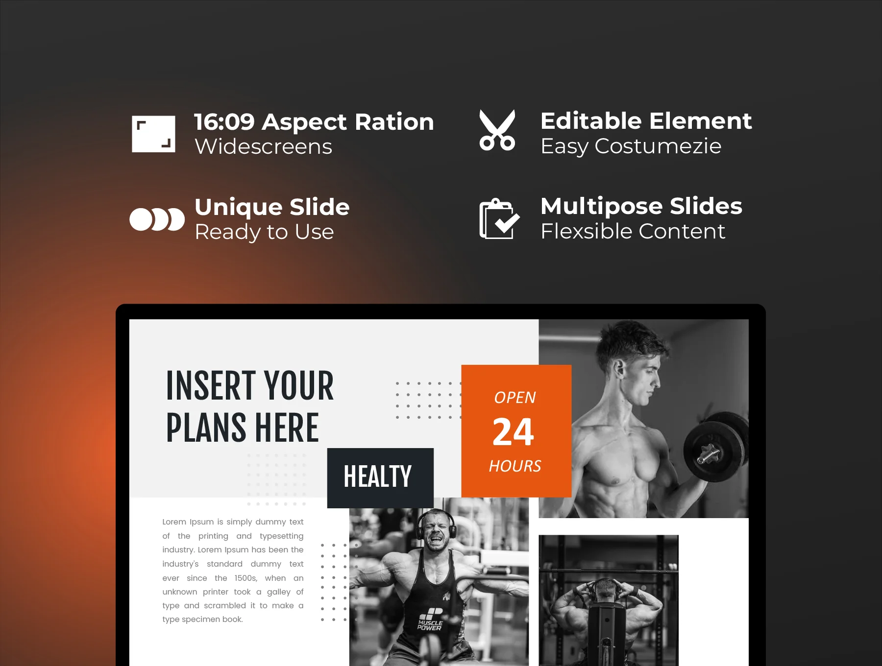 Max-GYM Presentation PowerPoint Template 5