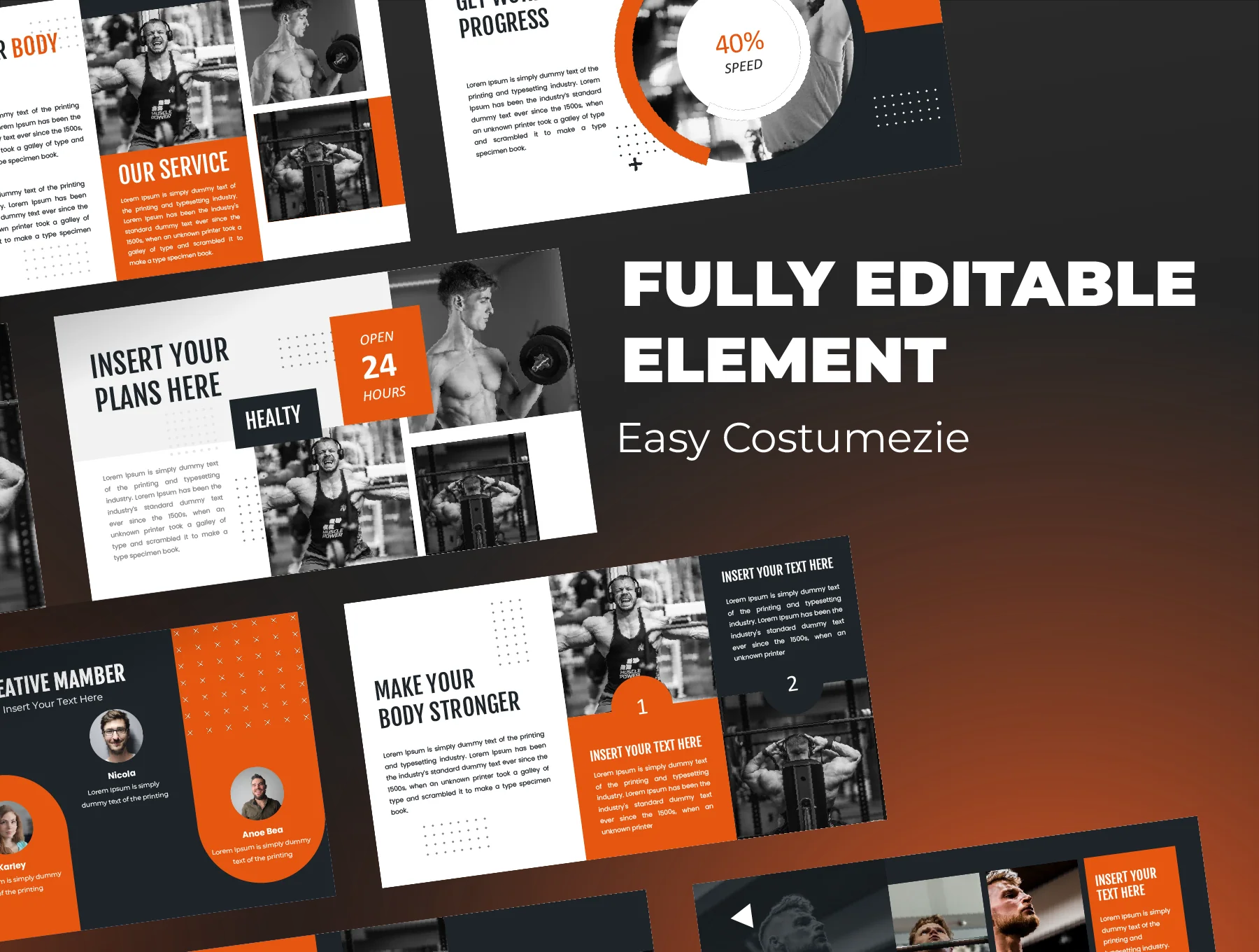 Max-GYM Presentation PowerPoint Template 7