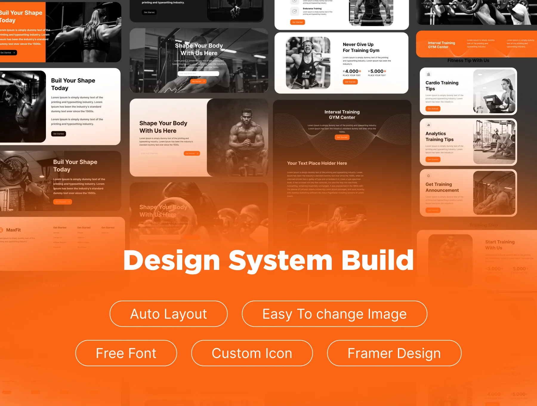 Maxfit - Gym Fitness Landing Page Template Ui Kit 4