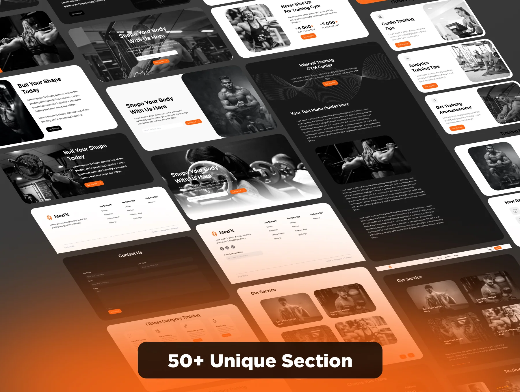 Maxfit - Gym Fitness Landing Page Template Ui Kit 5