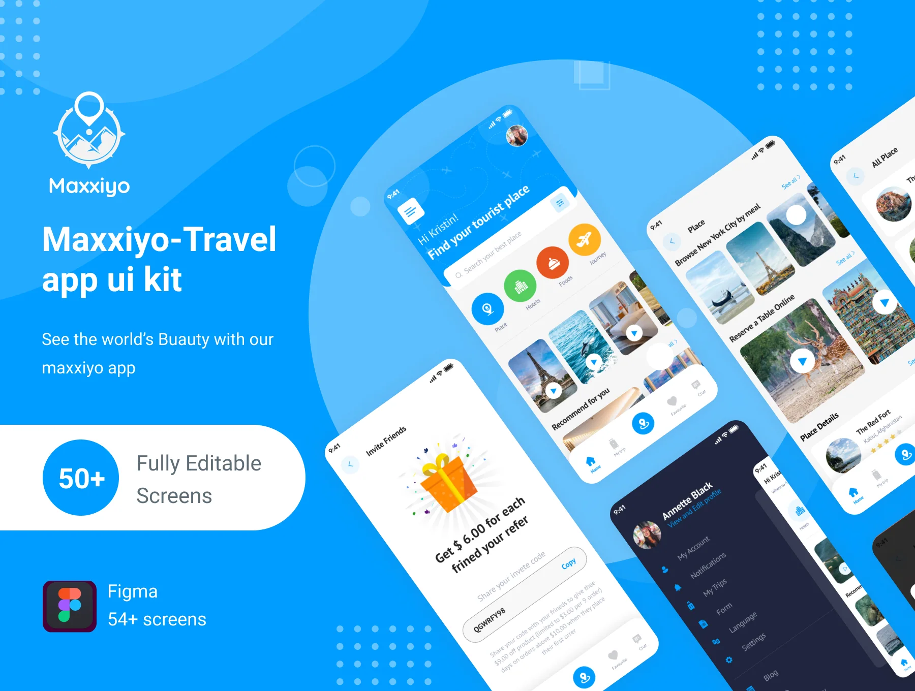 Maxxiyo-Travel app ui kit