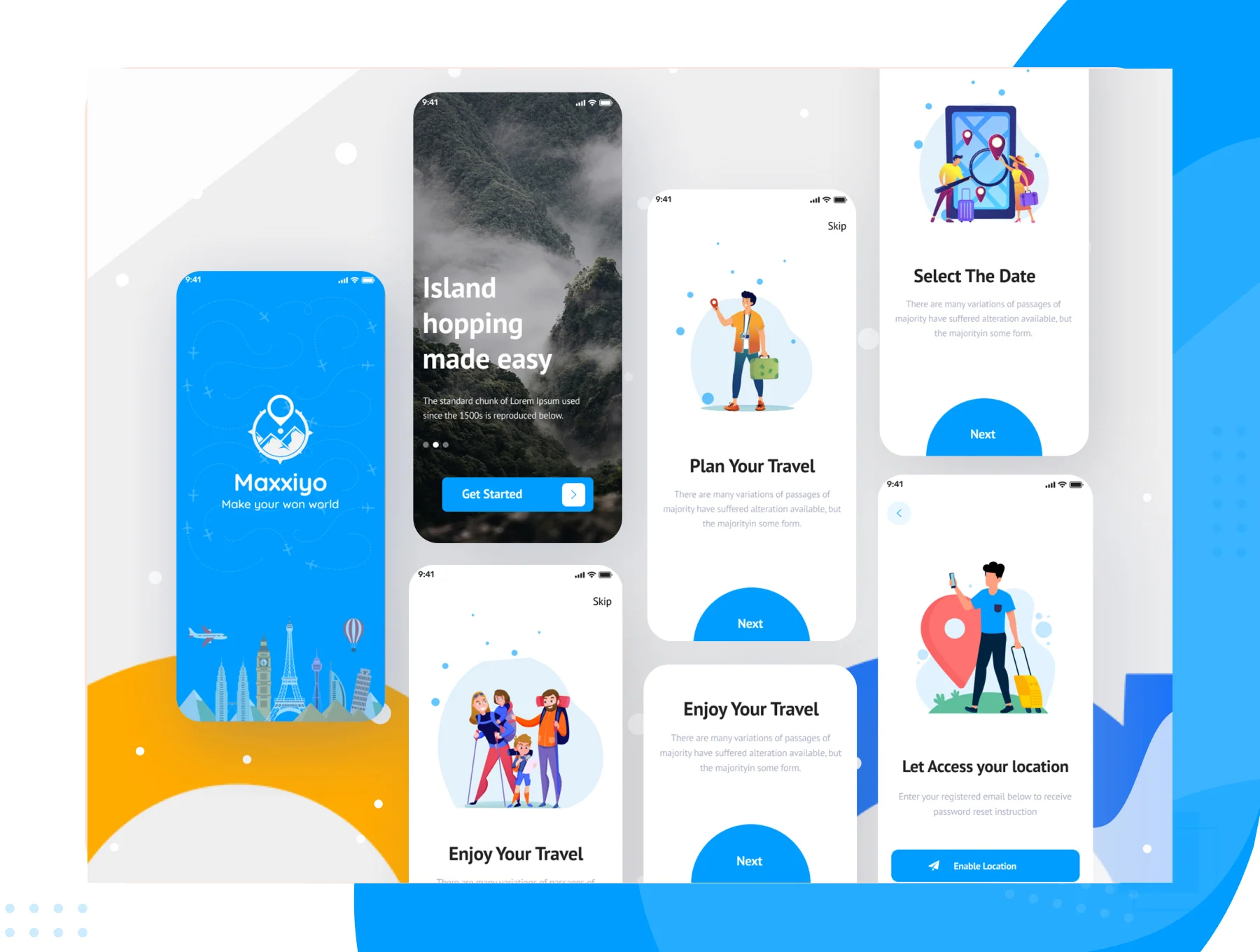 Maxxiyo-Travel  app ui kit 4