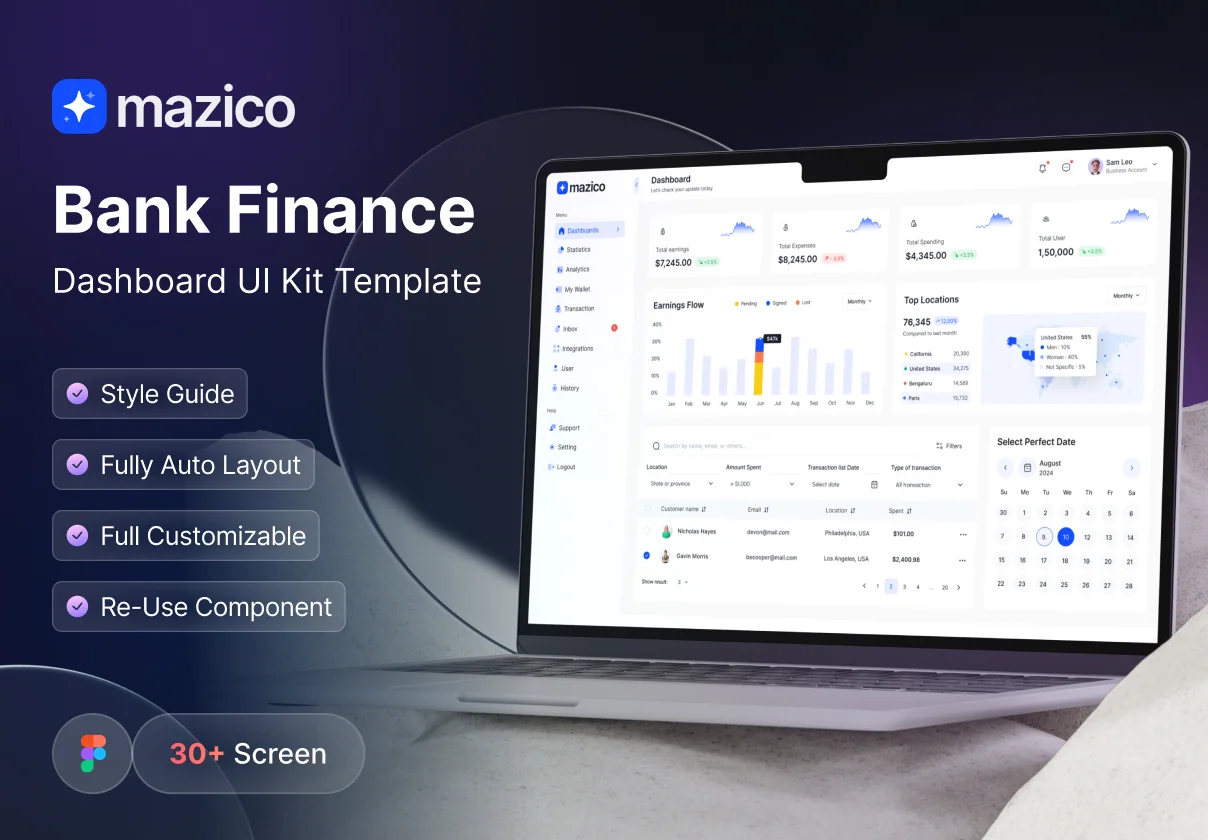 mazico - Finance Dashboard UI Kit